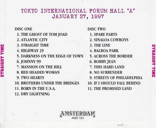 Bruce Springsteen Straight Time 1997 Tokyo Japan CD 2 Discs 23 Tracks Music F/S