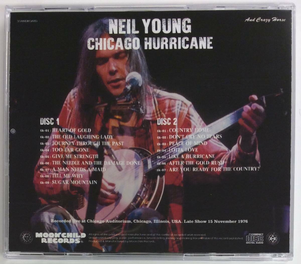 Neil Young Chicago Hurricane 1976 2CD Moonchild Records