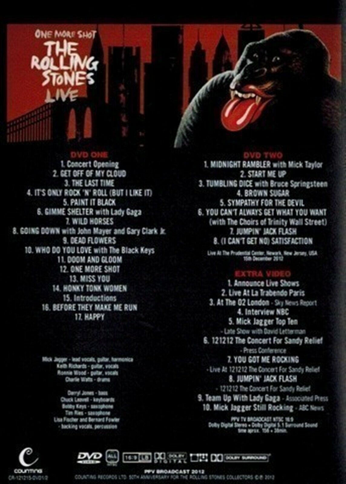 The Rolling Stones One More Shot Live New Jersey 2012 DVD 2 Discs 27 Tracks F/S