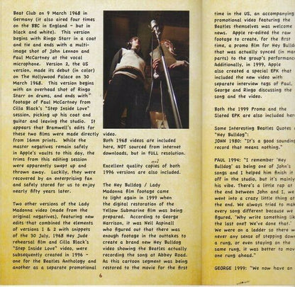 The Beatles Lady Madonna & Hey Bulldog 1CD 1DVD Booklet Set TMOQ Gazette