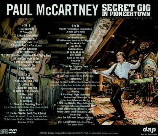 Paul McCartney Secret Gig In Pioneertown 2016 2CD 1DVD Set 23 Tracks Music Rock