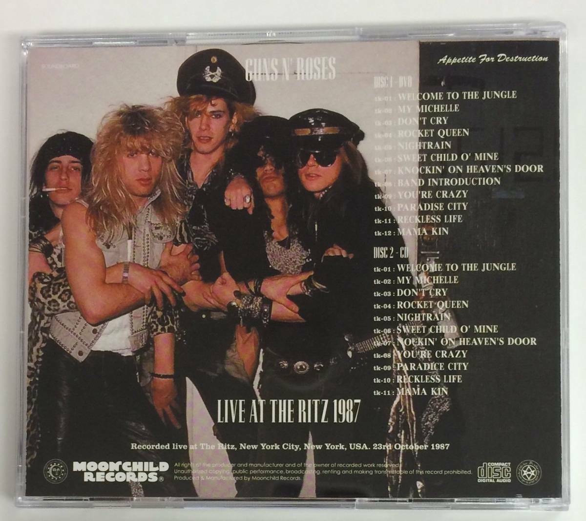 Guns N' Roses Live At The Ritz 1987 Rock In Rio 2017 CD DVD 5 Disc Set Moonchild