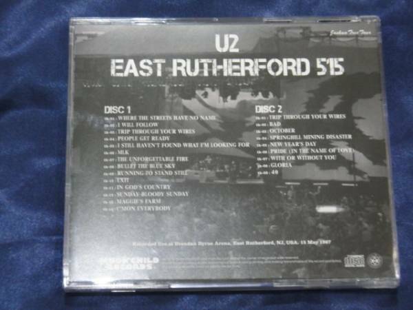 U2 / East Rutherford 515 Joshua Tree Tour 1987 2CD Soundboard Moonchild Records
