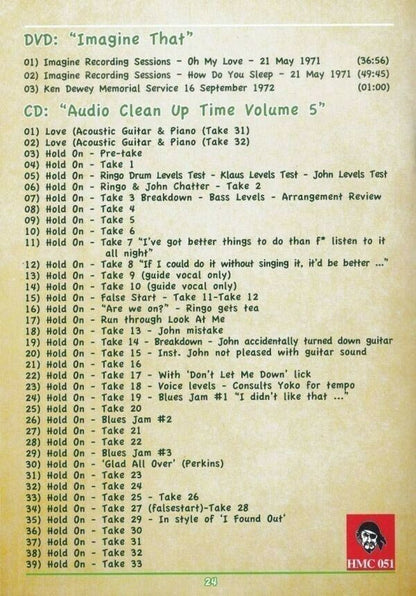 John Lennon Holy Grails Upgrades & Reconstructions Vol.5 1CD 1DVD Booklet