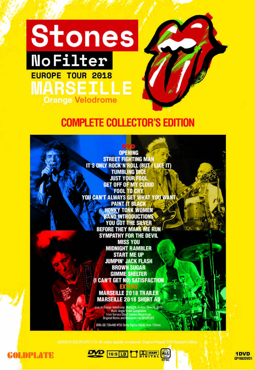 The Rolling Stones No Filter Europe Tour 2018 Marseille Orange Velodrome 1 DVD