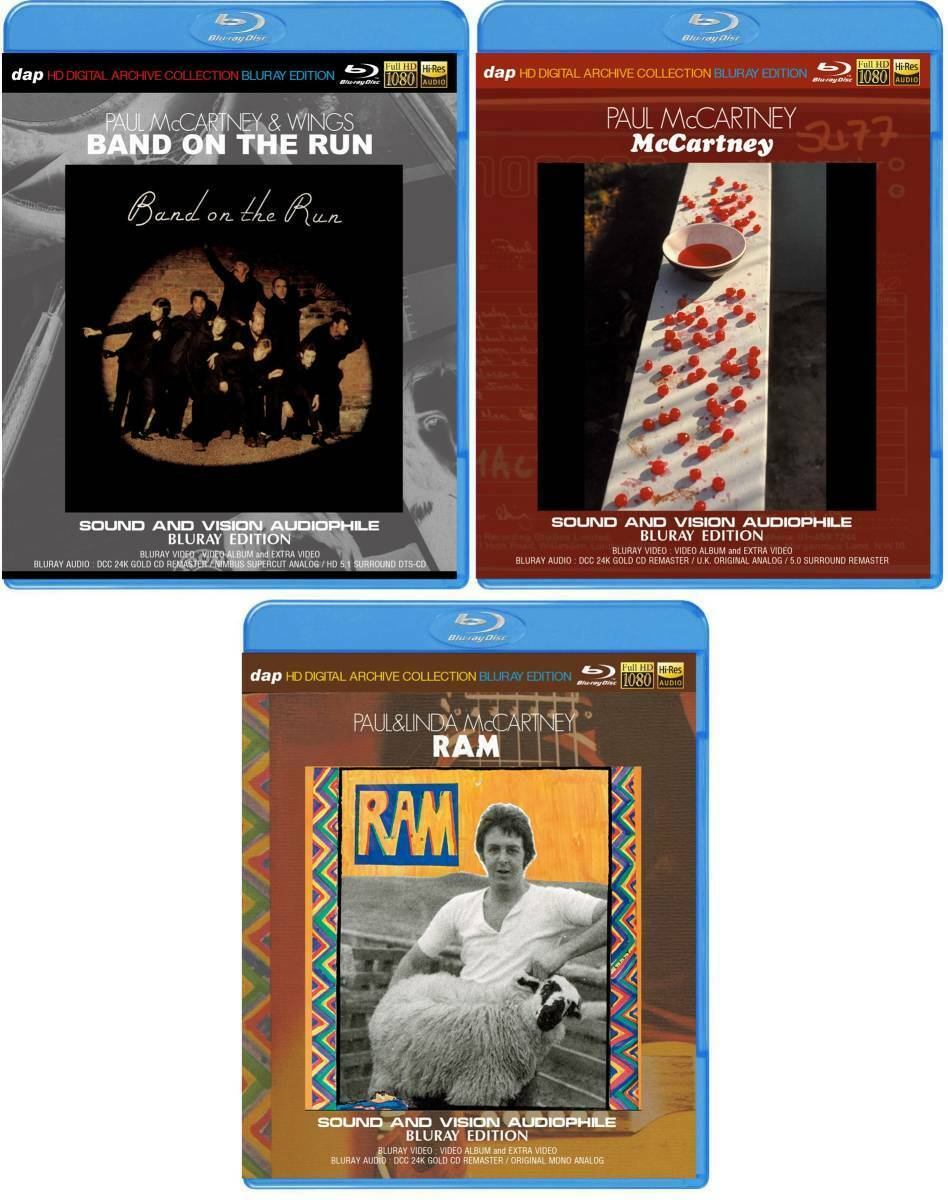 Paul McCartney & Wings Band On The Run Ram McCartney 3 Titles 4 BDR Set Blu-ray Audiophile