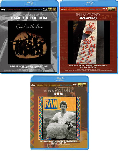 Paul McCartney & Wings Band On The Run Ram McCartney 3 Titles 4 BDR Set Blu-ray Audiophile