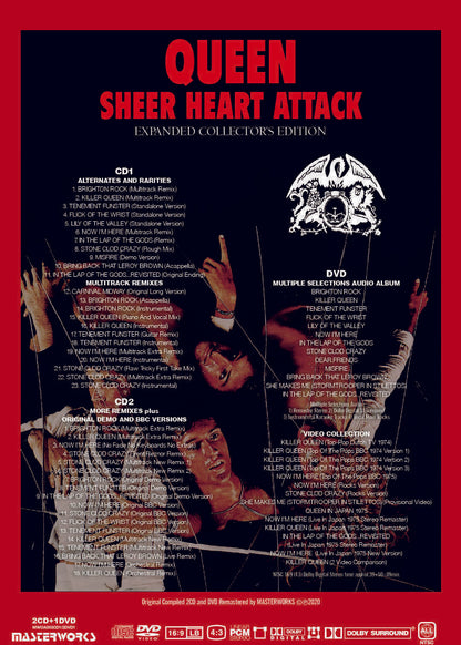 Queen Sheer Heart Attack Expanded Collector's Edition 2CD 1DVD Set