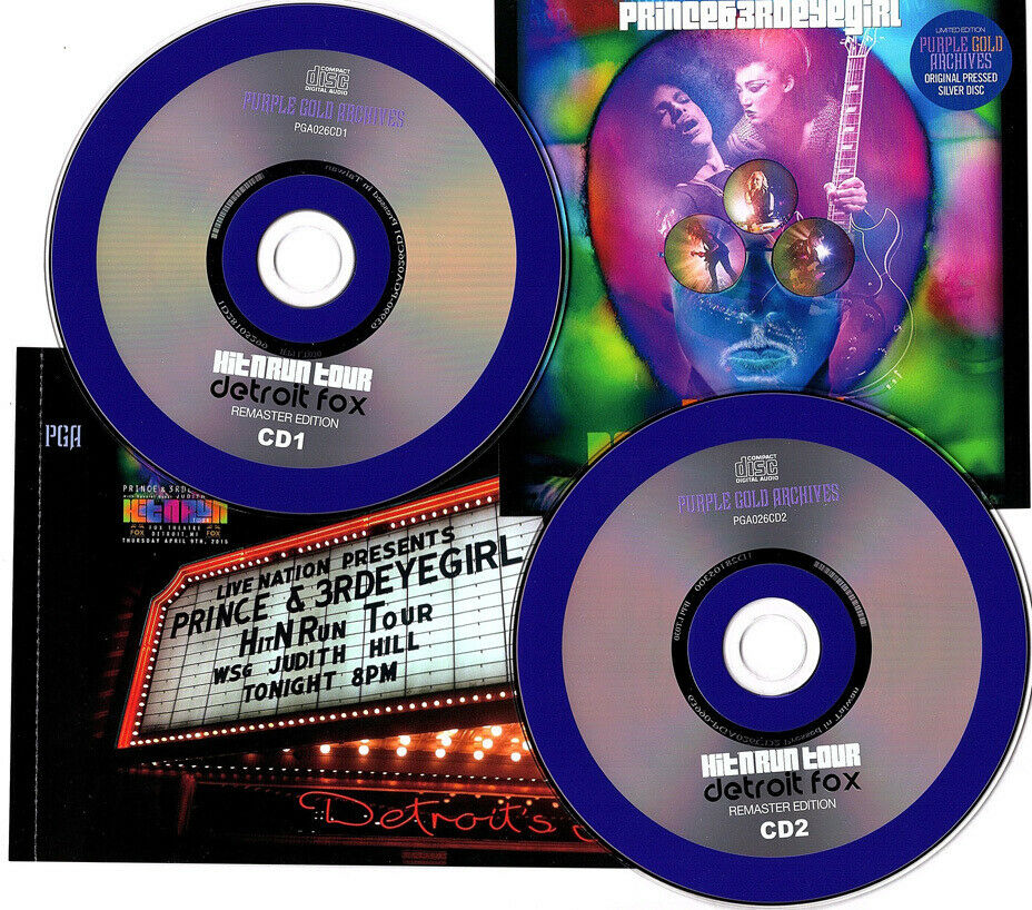 Prince Art Unofficial Age 3RDEYEGIRL HIT'N'RUN TOUR 2015 Detroit Fox PGA 4CD Set
