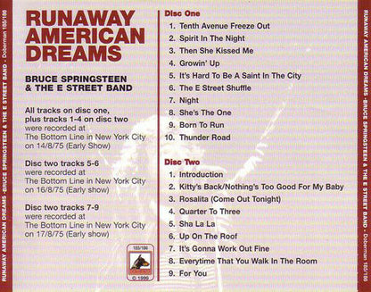 Bruce Springsteen & The E Street Band Runaway American Dreams 2CD 19 Tracks F/S