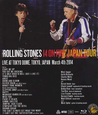 The Rolling Stones 14 On Fire 2014 Tokyo Dome 2nd Night Japan Blu-ray 1BDR