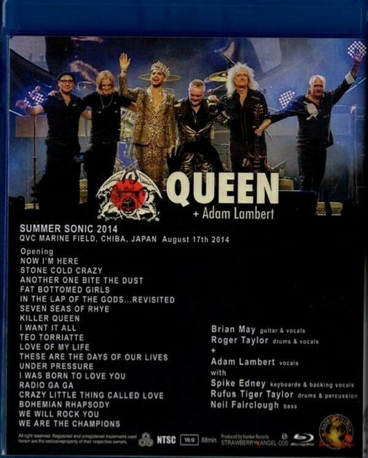 Queen Adam Lambert Summer Sonic 2014 Chiba Japan Blu-ray 1 Disc Music Rock F/S