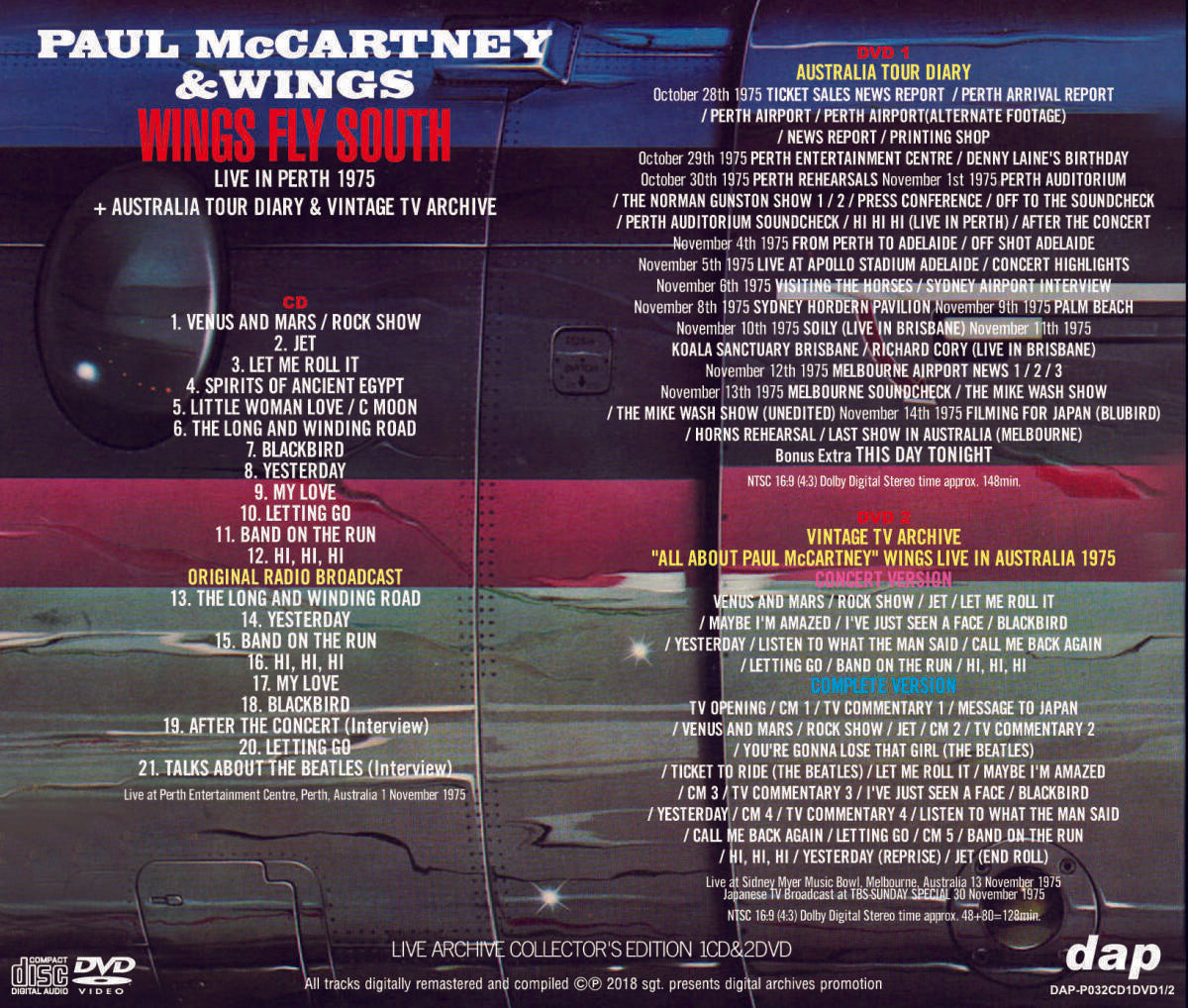 Paul McCartney Wings Over Australia 1975 Premium Collectors Edition 3CD 3DVD Set