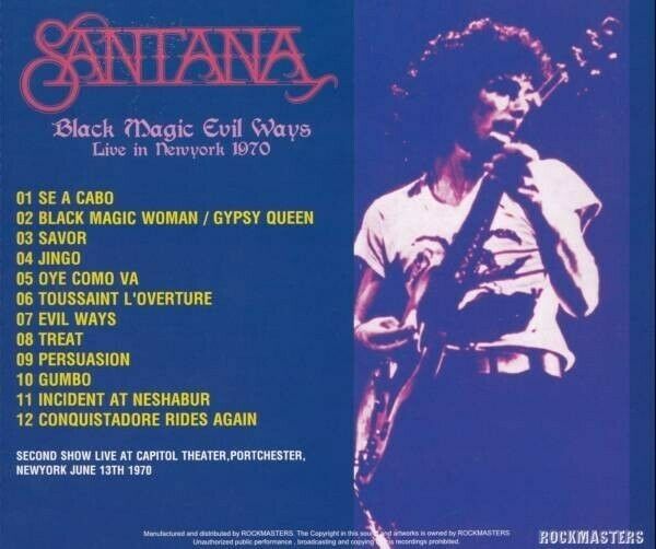 Santana Black Magic Evil Ways 1CD 1970 New York