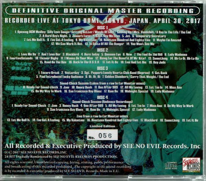 Paul McCartney One On One Japan Tour 2017 Tokyo Dome 3rd Night CD 4 Discs Set