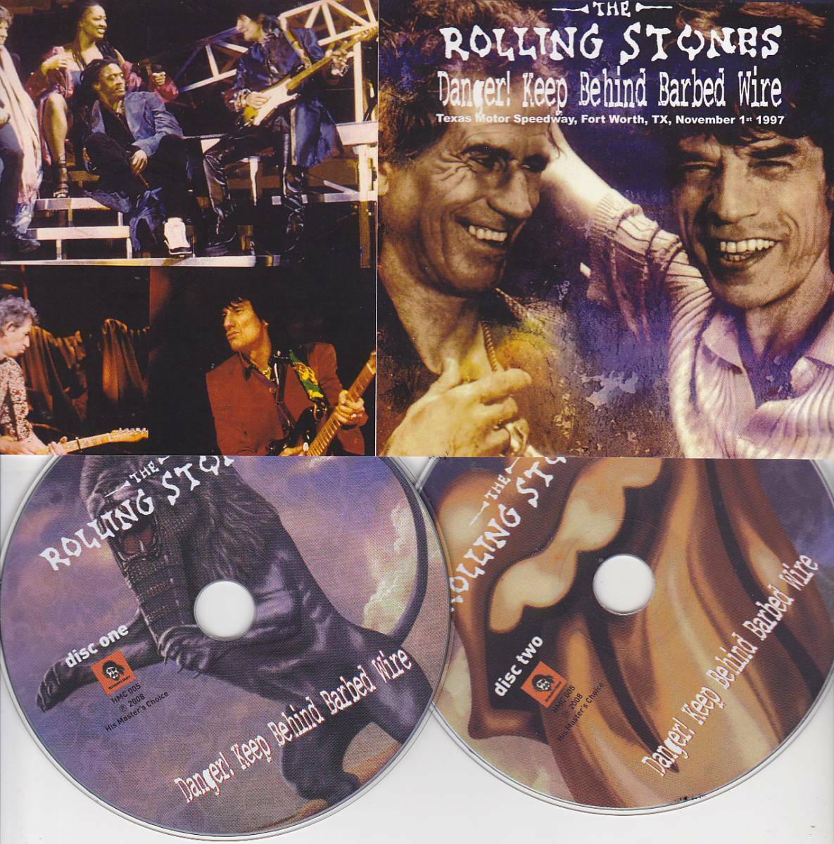 The Rolling Stones Danger Keep Behind Barbed Wire Fort Worth Texas 1997 2CDs F/S