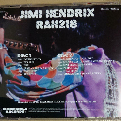 Jimi Hendrix RAH218 1969 2CD Moonchild Record