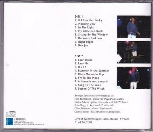 Robert Plant Strange Sensations Live In Sweden 2001 CD 2 Discs 17 Tracks Music