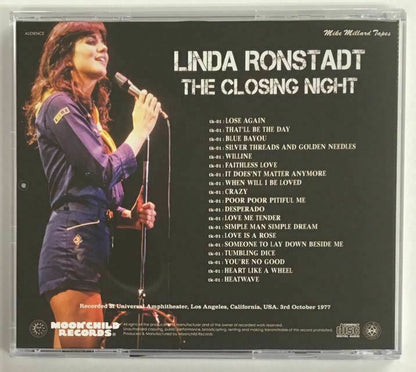 Linda Ronstadt The Closing Night 1977 1CD Moonchild Records LAST ONE!