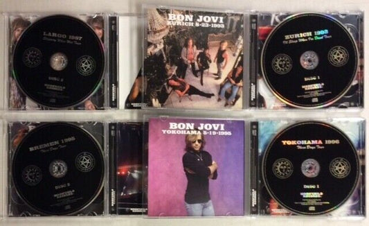 Bon Jovi Largo 1987 Zurich 1993 Bremen 1995 Yokohama 1996 CD 8 Discs Set Music