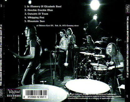 The Allman Brothers Band / Another Fillmore East Pt 2 1970 1CD