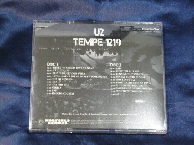 U2 / Tempe 1219 Joshua Tree Tour 1987 2CD Moonchild Records