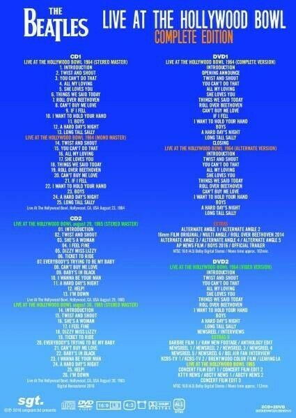 The Beatles Live At The Hollywood Bowl Complete Edition 2CD 2DVD Set Music