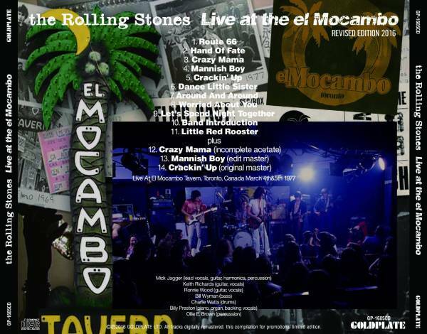 The Rolling Stones Live At The El Mocambo 1977 Remaster 2016 CD 1 Disc Case Set