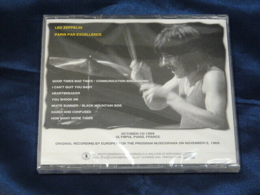 Led Zeppelin Paris Per Excellence CD 1 Disc 7 Tracks Empress Valley Hard Rock