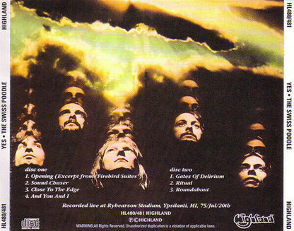 Yes / The Swiss Poodle 1975 Ypsilanti 2CD