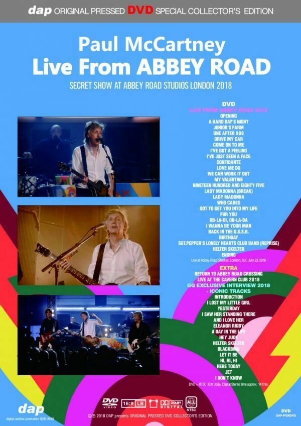 Paul McCartney London 2018 Live From Abbey Road Secret Show DVD 1 Disc Music F/S