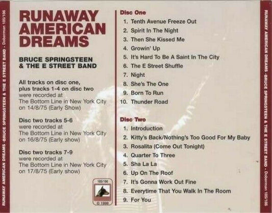 Bruce Springsteen & The E Street Band Runaway American Dreams 2CD 19 Tracks F/S