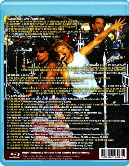 Bon Jovi 2002-2003 Bounce Live Collection Blu-ray 1 Disc 83 Tracks Music Rock