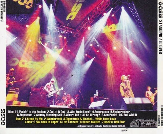 Oasis Standing All Over Osaka Japan 2000 CD 2 Discs 17 Tracks Music Rock Pops
