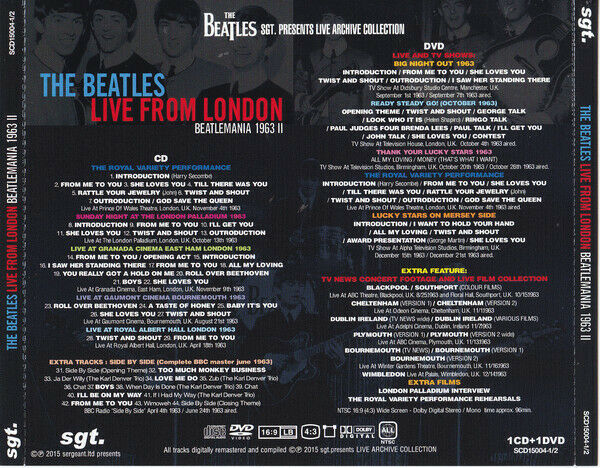 The Beatles Live From London 1963 1CD 1DVD Set 13 Tracks Music Rock Pops F/S