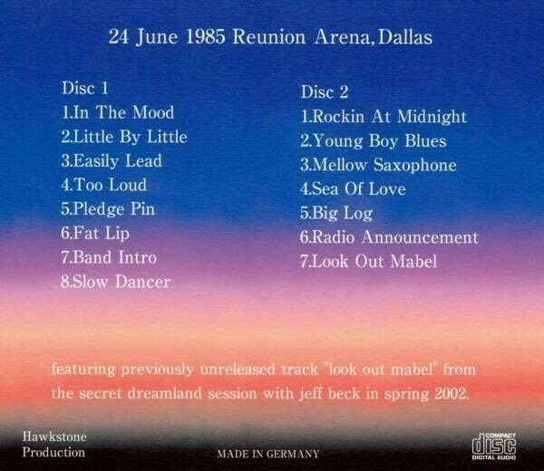 Robert Plant Live In Dallas 1985 Texas USA CD 2 Discs 15 Tracks Music Hard Rock