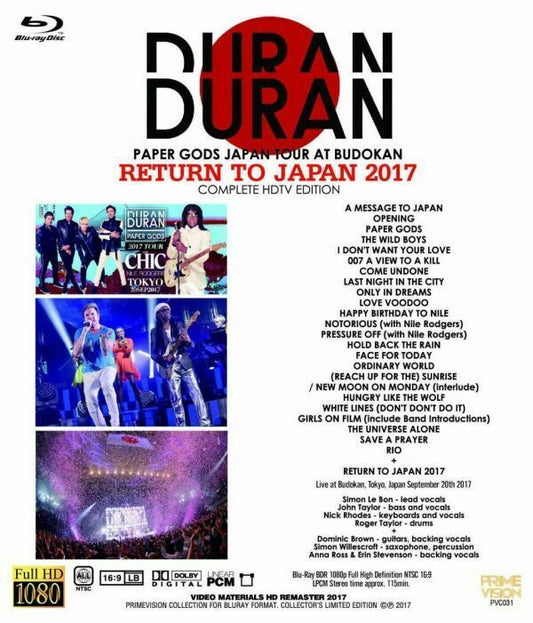 Duran Duran Paper Gods Japan Tour At Budokan 2017 Complete HDTV Edition 1BDR