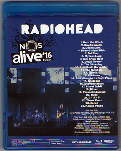 Radiohead Nos Alive! 2016 July 8 Blu-ray 1 Disc 24 Tracks Music Rock Japan