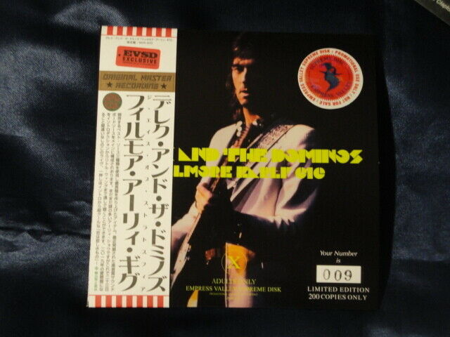 Derek And The Dominos Fillmore Early Gig B Cover 1970 CD 1 Discs 8 Tracks Music