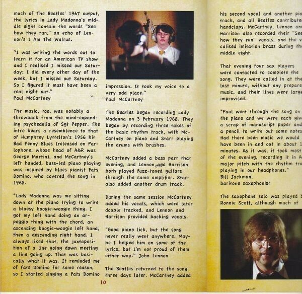 The Beatles Lady Madonna & Hey Bulldog 1CD 1DVD Booklet Set TMOQ Gazette