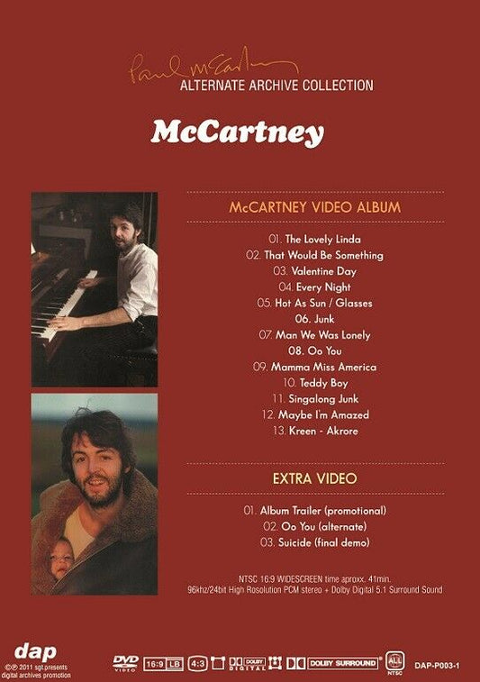 Paul McCartney Alternate Archive Collection DVD 1 Disc 16 Tracks Music Rock F/S