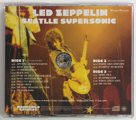 Led Zeppelin Seattle Supersonic 1973 Winston Remasters 3CD Moonchild