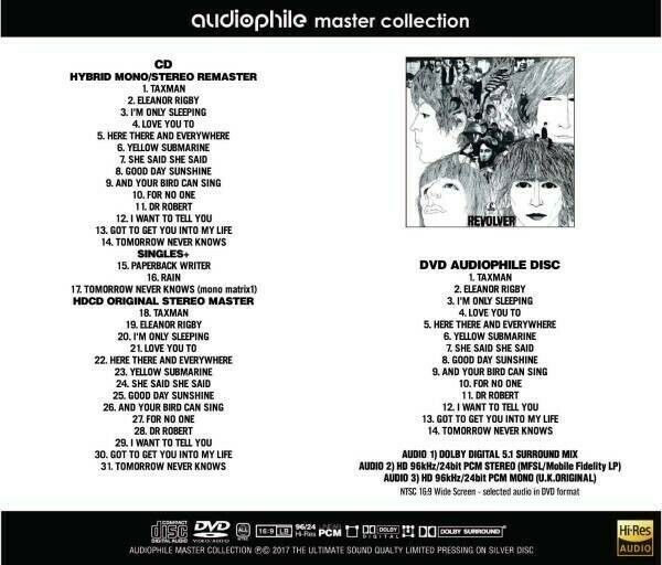 The Beatles Revolver 2017 Audiophile Master Collection 1CD 1DVD Case Set Music