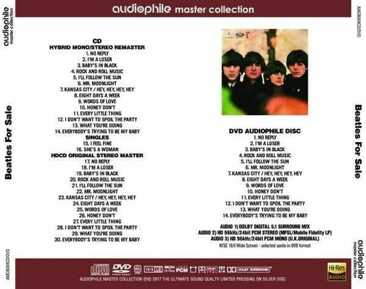 The Beatles For Sale Audiophile Master Collection 1CD 1DVD Set Audio DVD F/S