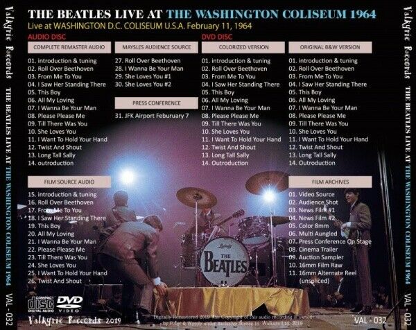 The Beatles Live At Washington Coliseum 1964 1CD 1DVD Set Music Rock Pops F/S