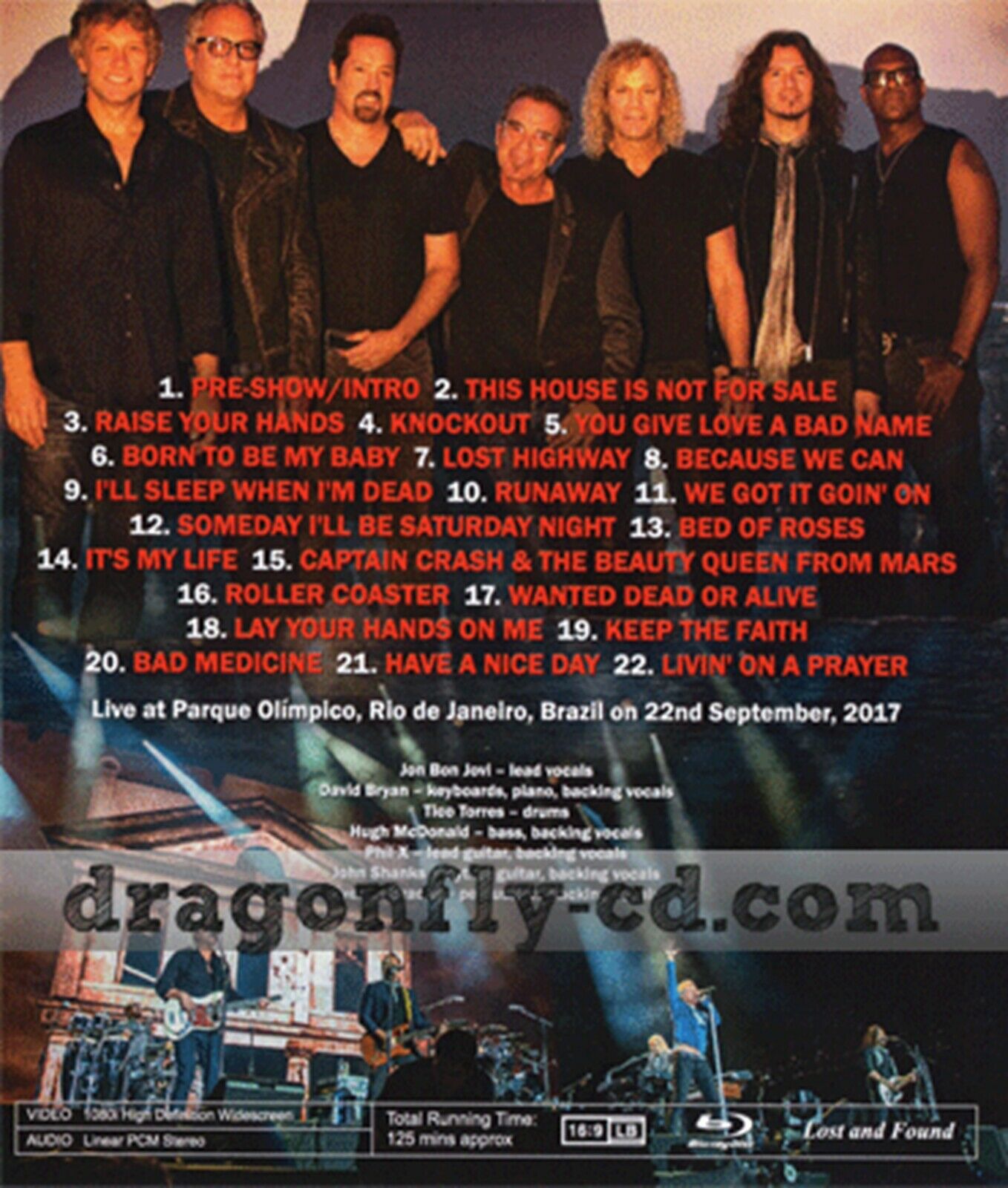 Bon Jovi / Rock In Rio Brasil 2017 Rio de Janeiro Brazil Blu-ray 1BDR