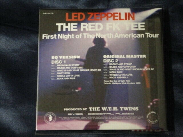 Led Zeppelin The Red FK Tee CD 2 Discs 12 Tracks Empress Valley Hard Rock Music