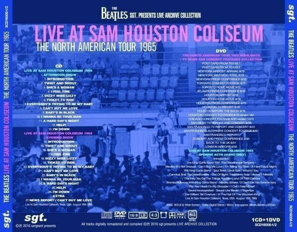 The Beatles Sam Houston Coliseum 1965 1 CD 1 DVD 2 Discs Set Music Sgt Label F/S