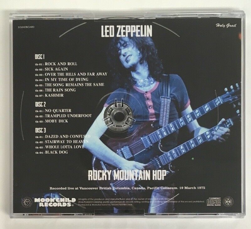 Led Zeppelin Rocky Mountain Hop 1975 3CD Soundboard Moonchild