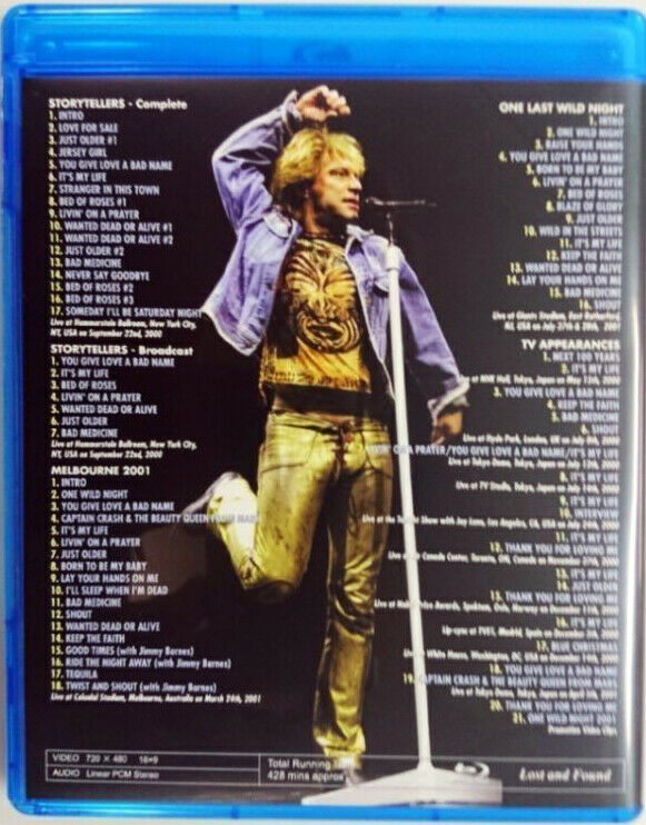 Bon Jovi 2000-2001 Crush One Wild Night Live Collection 1Blu-ray 79 Tracks Music